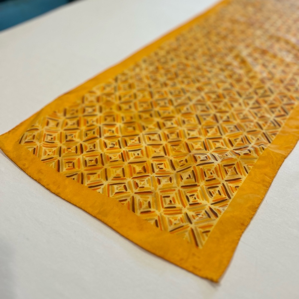 70s Golden Checkered Scarf